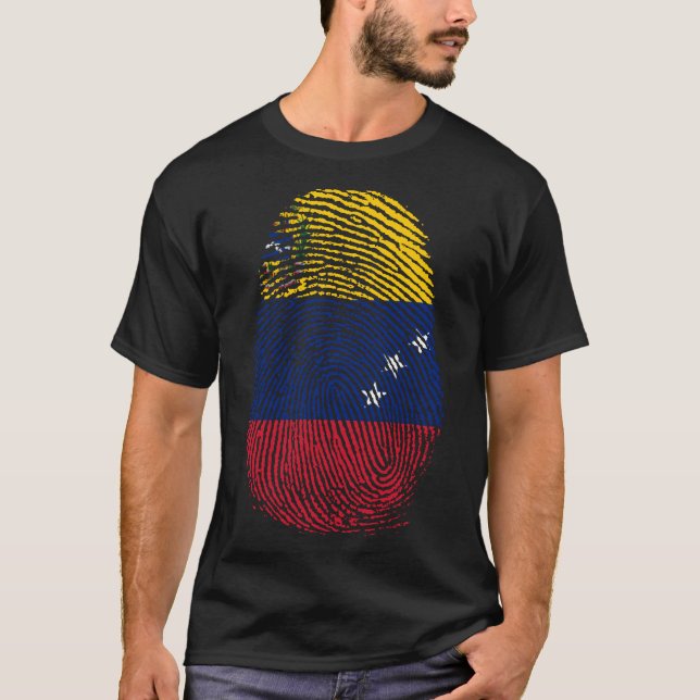 Finger Skriv ut - Venezuela T Shirt (Framsida)