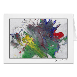 Finger som målar två hälsningskort