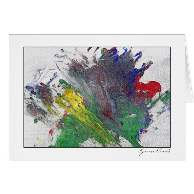 Finger som målar två hälsningskort (Framsidan Horizontal)