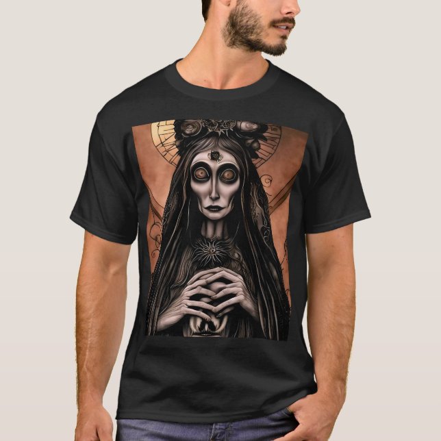 Finger: Tim Burton Inspired Print T Shirt (Framsida)