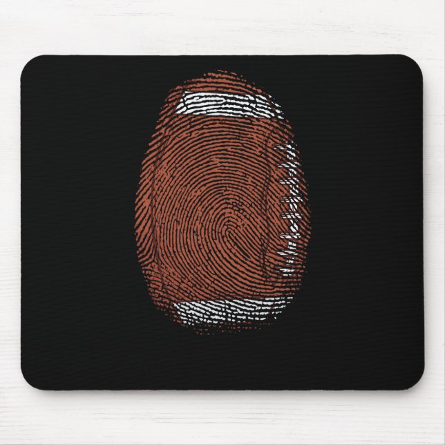 Fingerabdruck als Football USA Sport Musmatta (Framsidan)