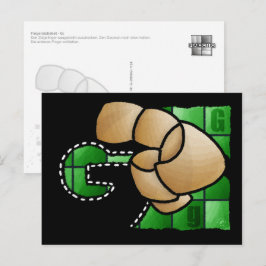 Fingeralphabet G Vykort