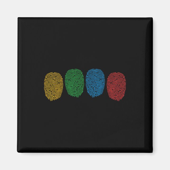 Fingeravtryck Autism Acceptans Neurodiversitet Aut Magnet (Framsidan)