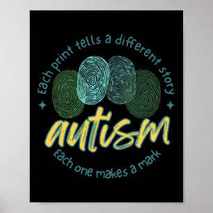 Fingeravtryck Autism H varje avtryck berättar en a Poster