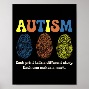 Fingeravtryck Autism Varje Avtryck Berättar En Ann Poster
