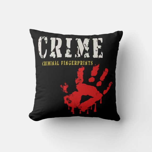 fingeravtryck av brottslingar i Dekorativ kudde (Framsida)