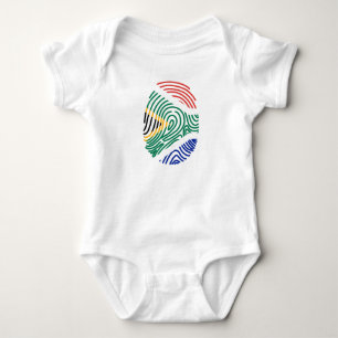 Fingeravtryck för syd-Afrika-Flagga T Shirt