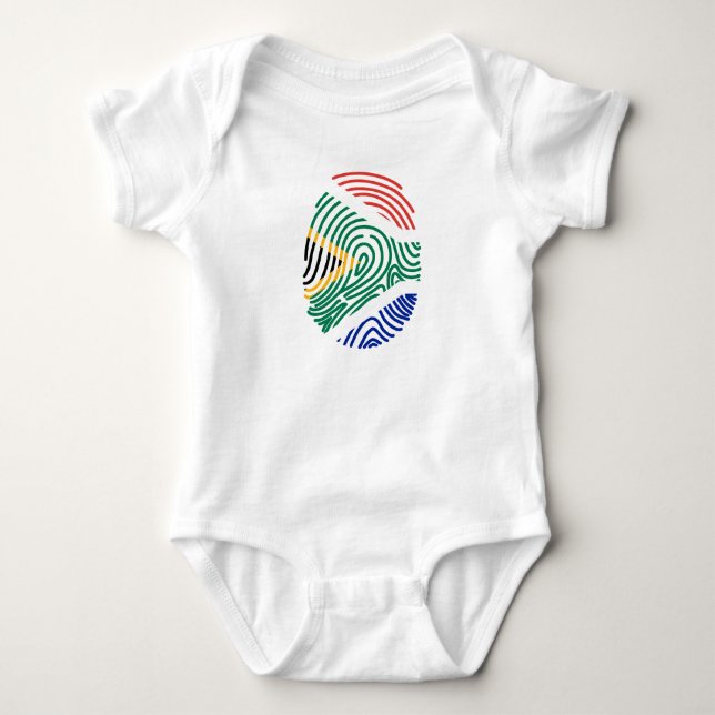 Fingeravtryck för syd-Afrika-Flagga T Shirt (Framsida)