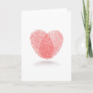 Fingeravtryck Heart Kärlek-kort Kort