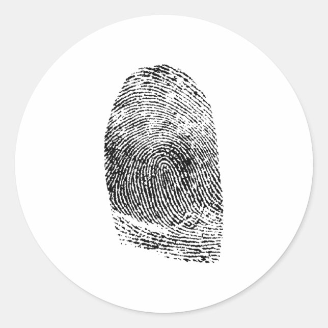 Fingeravtryck Runt Klistermärke (Framsida)