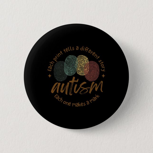 Fingeravtrycksautism Varje utskrift har en annan p Knapp (Framsida)