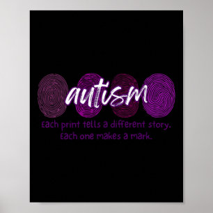 Fingeravtrycksautism Varje utskrift har en annan p Poster