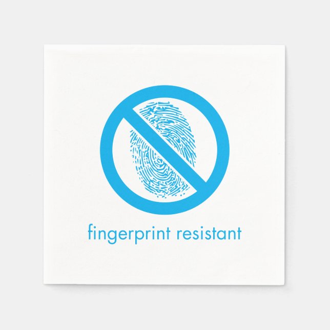 Fingeravtrycksbeständiga teckenblöjor pappersservett (Framsidan)