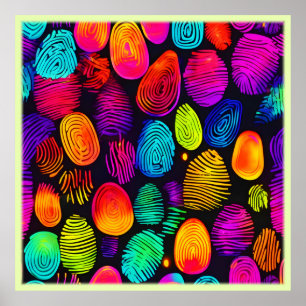 Fingeravtrycksskyddad Abstrakt Art Poster
