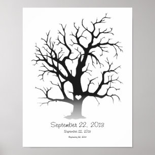 Fingeravtrycksträd 11"x14" poster