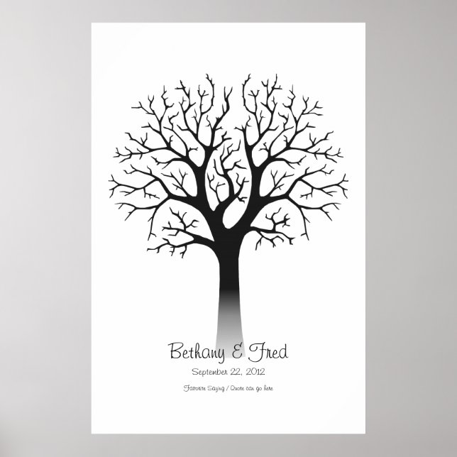 Fingeravtrycksträd 24"x36" poster (Framsidan)