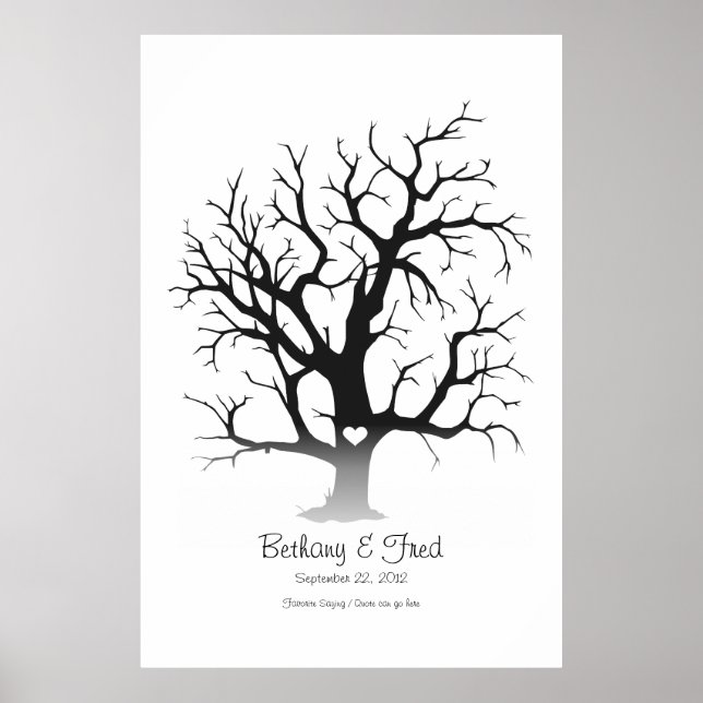Fingeravtrycksträd 32"x48" poster (Framsidan)