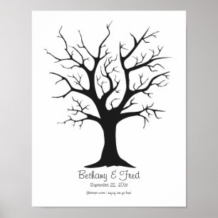 Fingeravtrycksträd C - 28x35 cm Poster