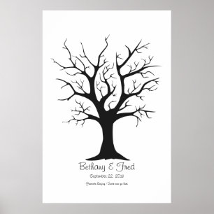 Fingeravtrycksträd C - 61x91 cm Poster