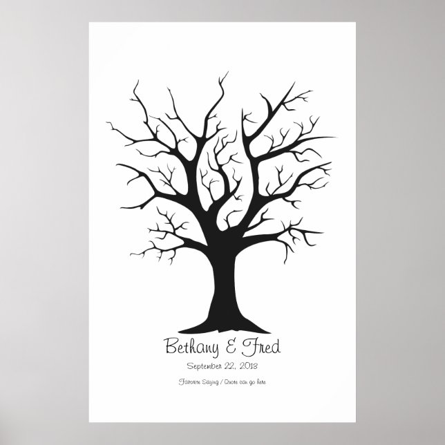 Fingeravtrycksträd C - 61x91 cm Poster (Framsidan)