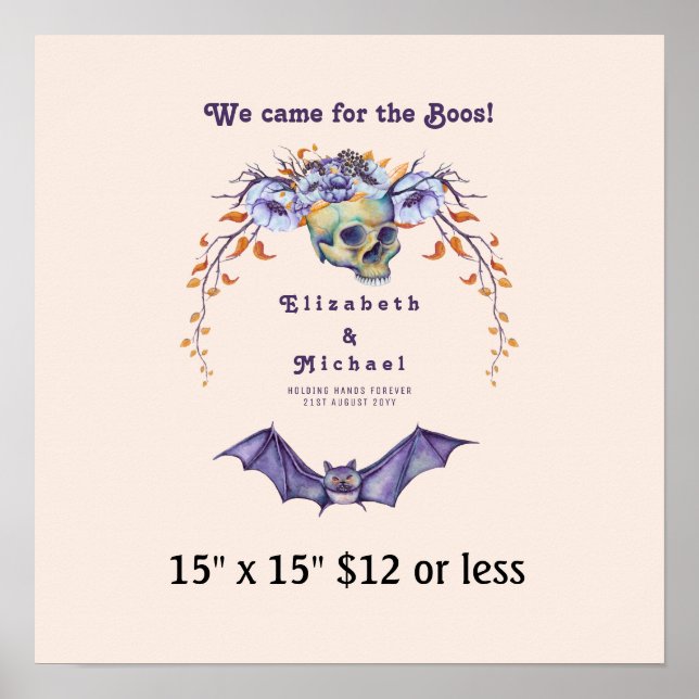 Fingeravtrycksträd Krans Halloween BOOS Budget Poster (Framsidan)