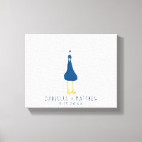 Fingeravtryckstumavtryck Peacock Svan Bröllop