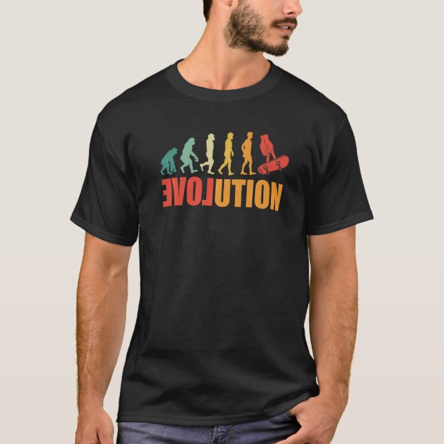 Fingerboard Evolution Finger Skateboarding Fingerb T Shirt (Framsida)