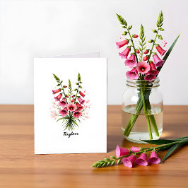 Fingerborgsblomma Blanka brevkort Anteckningskort