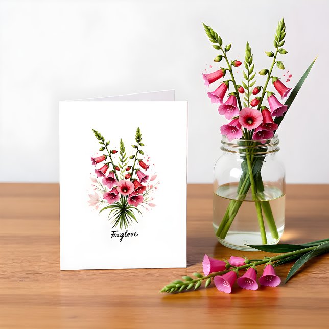 Fingerborgsblomma Blanka brevkort Anteckningskort (Skapare uppladdad)