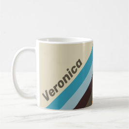 Fingerborgsröda strimmor med namn kaffemugg