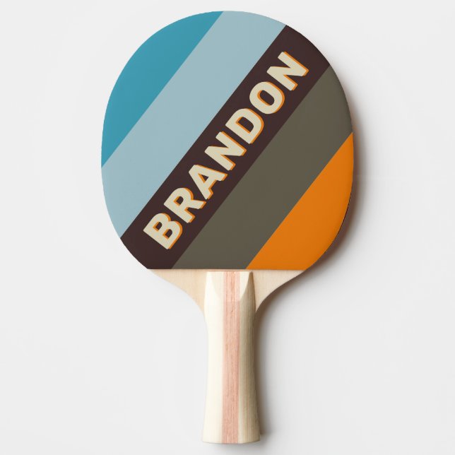 Fingerborgsrust Blek Streckad med Namn Pingisracket (Framsidan)