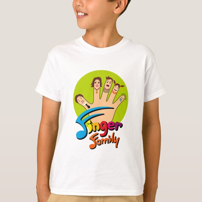 Fingerfamilj Tee Shirt (Framsida)