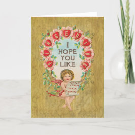 FINGERING - Oaughty antique Valentines day-kort Helgkort