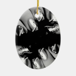 Fingernella för designern julgransprydnad keramik