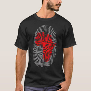 Fingerprint African American Black History Month T Shirt