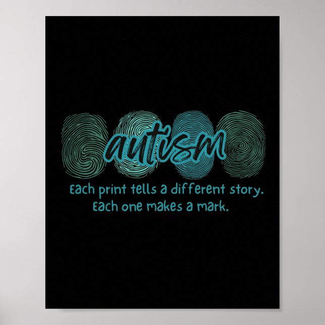 Fingerprint Autism Awareness Poster (Framsidan)