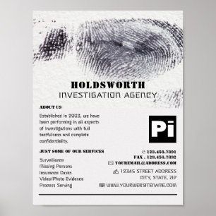 Fingerprint Design, Privat detektiver Poster