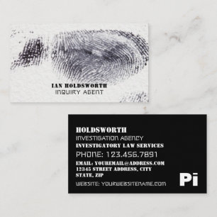 Fingerprint Design, Privat detektiver Visitkort