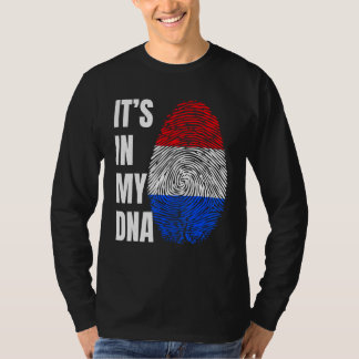 Fingerprint DNA Biometry Holland Flag Netherlands T Shirt