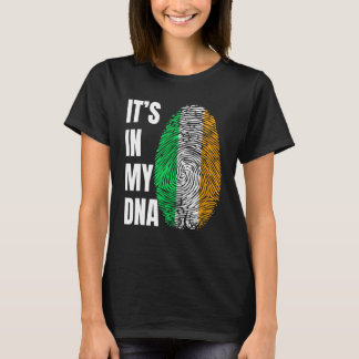 Fingerprint DNA Biometry Irish Flagga Ireland T Shirt