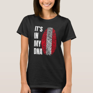 Fingerprint DNA Biometry Peruvian Flagga Peruvian T Shirt