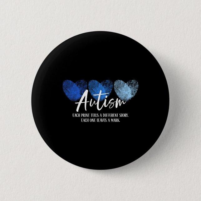 Fingerprint Heart-autism Varje utskrift uppvisar e Knapp (Framsida)