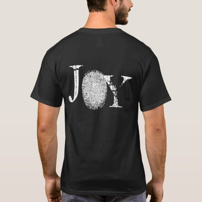 Fingerprint Joy Black T-shirt (Baksida)