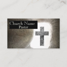 Fingerprint Kor Empty Grav Church Pastor Visitkort