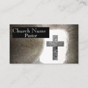 Fingerprint Kor Empty Grav Church Pastor Visitkort