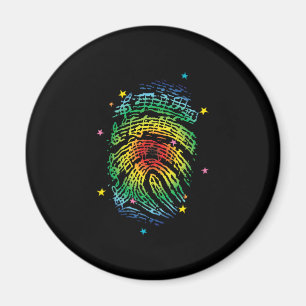 Fingerprint Musik noter Musician Piano Player Pian Magnet
