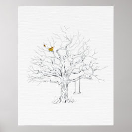 Fingerprint träd gäst bok poster