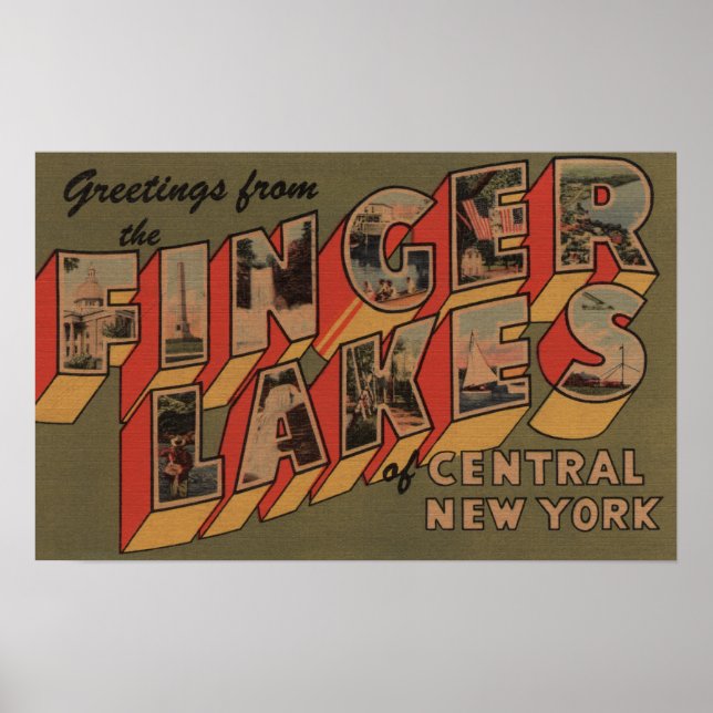 Fingersjöar, New York-Stora Brev-scenen Poster (Framsidan)