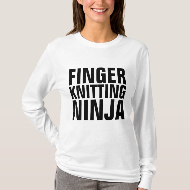 FINGERSTICKAD NINJA-STICKARE T-Shirts (Framsida)