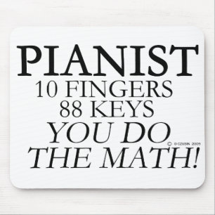 Fingrar för pianist 10 88 nycklar musmatta